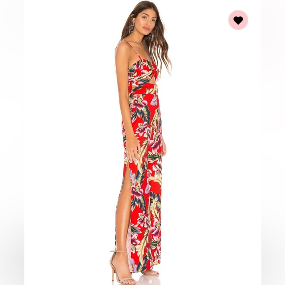 NWOT NBD Jumpsuit in Tropical Red - Picture 3 of 4